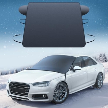 Lamicall Windshield Cover for Ice and Snow - Magnetic Fit, Waterproof Heavy Duty 800D Oxford Fabric,...