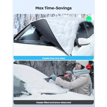 Lamicall Windshield Cover for Easy Ice and Snow Removal