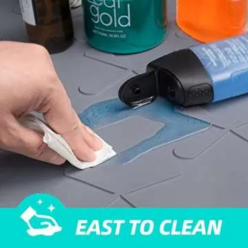 SIKADEER Under Sink Mats Waterproof Silicone Tray 25" x 22"