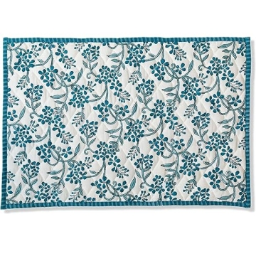 Furbish Sanibel Cloth Placemats - Set of 4 Boho Place Settings for Kitchen & Dining Table Decor, Was...