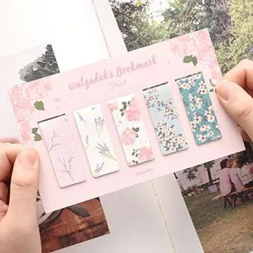 Monolike Magnetic Bookmarks Floral Set of 5 - Elegant & Durable