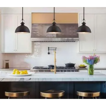 Kira Home Belle 9" Contemporary Industrial Pendant Light, Adjustable Length + Shade Swivel Joint, Oil-Rubbed Bronze Finish