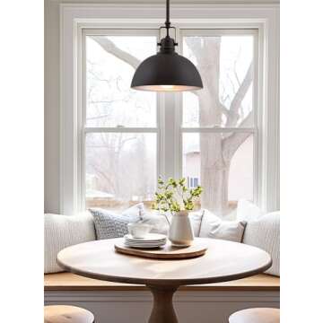 Kira Home Belle 9" Contemporary Industrial Pendant Light, Adjustable Length + Shade Swivel Joint, Oil-Rubbed Bronze Finish