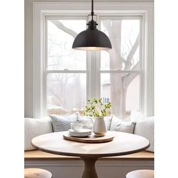 Kira Home Belle 9" Contemporary Industrial Pendant Light, Adjustable Length + Shade Swivel Joint, Oil-Rubbed Bronze Finish