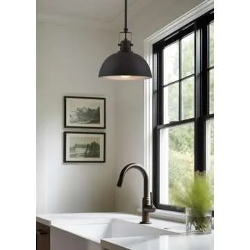 Kira Home Belle 9" Contemporary Industrial Pendant Light, Adjustable Length + Shade Swivel Joint, Oil-Rubbed Bronze Finish