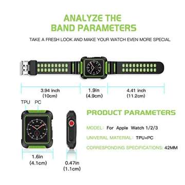 VORI 42mm Shock-proof Silicone Sport Band & Case