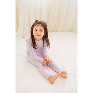 VAENAIT BABY Kids Long Sleeve Modal Sleepwear Pajamas Set - Cozy Lavender Comfort