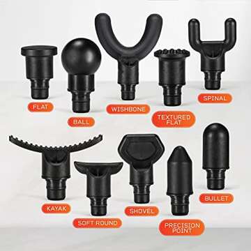 LifePro Heavy Duty Massage Gun for Athletes - Adjustable Muscle Massager with Deep Tissue Percussion, Interchangeable Massage Heads and Tips for Recovery