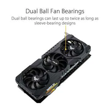ASUS TUF Gaming NVIDIA GeForce RTX 3060 OC Edition Graphics Card (PCIe 4.0, 12GB GDDR6, HDMI 2.1, DisplayPort 1.4a, Dual Ball Fan Bearings, Military-Grade Certification, GPU Tweak II)