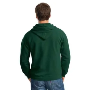 Gildan Heavy Blend Unisex Adult Full Zip Hooded Sweatshirt Top (L) (Ash)