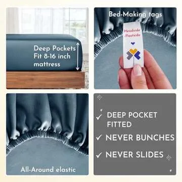 California Design Den 100% Cotton Sheets, Softest Queen Sheet Set, Cooling Sheets for Queen Size Bed with Deep Pockets, 400 Thread Count Sateen,Bedding Sheets & Pillowcases, Queen Sheets(Peacock Blue)