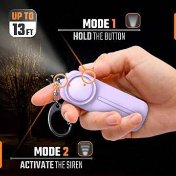 WETEN 130 dB Personal Alarm Keychain for Safety