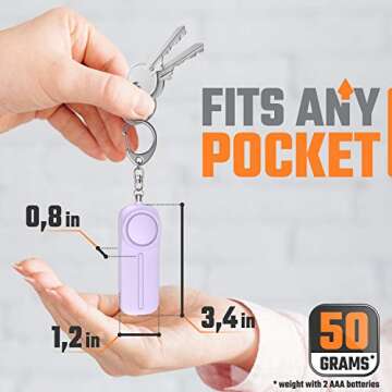 WETEN 130 dB Personal Alarm Keychain for Safety