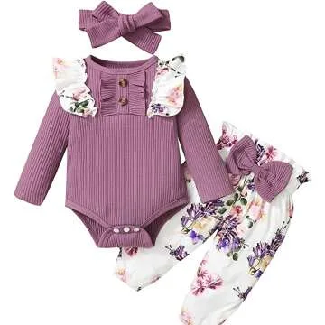 Ruffles Bodysuit & Headbands Outfit Set for Kids