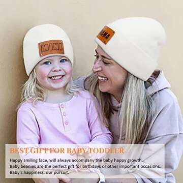 Matching Parent-Child Winter Beanie Hats - Cozy Knit Caps for Mothers and Babies