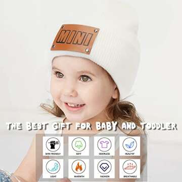 Stylish Parent-Child Beanie Hat for Winter Use