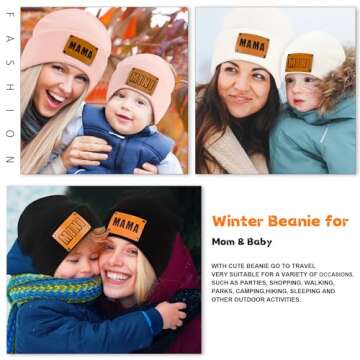Stylish Parent-Child Beanie Hat for Winter Use