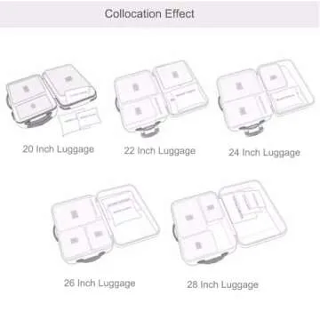 Laebevon 6 Set Packing Cubes for Effortless Travel Organization