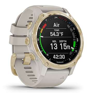 Garmin Descent Mk2S (Light Gold/Light Sand) Dive Computer Watch Bundle - Air Integration, Multisport Training Features - includes PlayBetter Waterproof Dry Bag Set