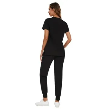 COZYFIT Women's Scrubs - V-Neck Top & Jogger Set