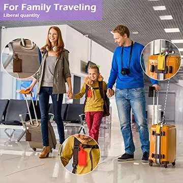 Weewooday Stylish PU Leather Luggage Tags - 8 Pack