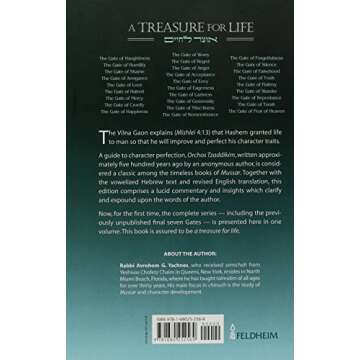 Orchos Tzaddikim: A Treasure for Life - Insights to the Classic Guide on Character Perfection