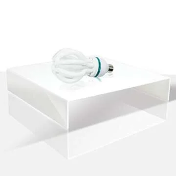 Julius Studio 2 Pcs 9.5 x 9.5 Inch Tabletop Acrylic Reflective Display Black & White for Product Photography, JSAG373