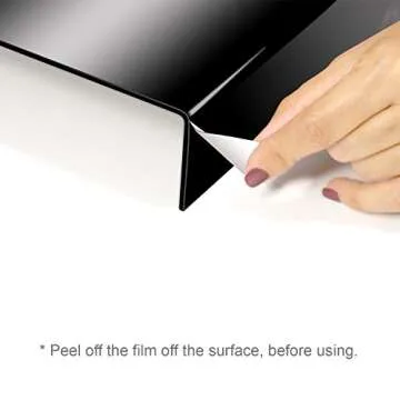 Julius Studio 2 Pcs 9.5 x 9.5 Inch Tabletop Acrylic Reflective Display Black & White for Product Photography, JSAG373