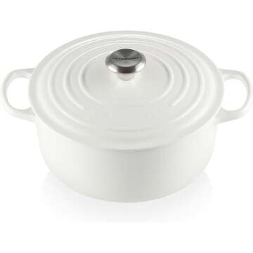 Le Creuset 5.5 Qt Round Dutch Oven - White Cast Iron