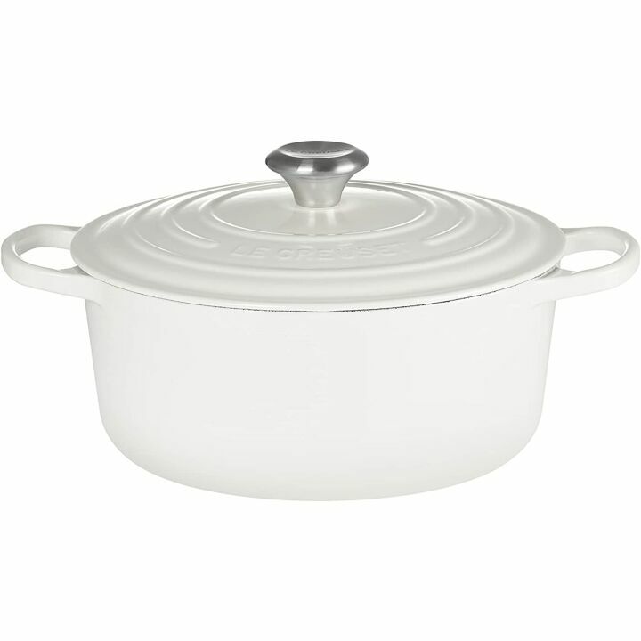 Le Creuset 5.5 Qt Round Dutch Oven - White Cast Iron