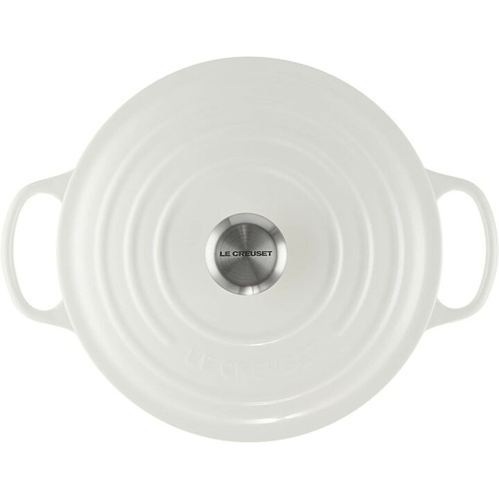 Le Creuset 5.5 Qt Round Dutch Oven - White Cast Iron