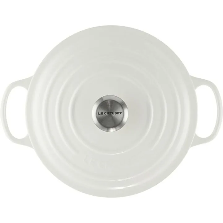 Le Creuset 5.5 Qt Round Dutch Oven - White Cast Iron