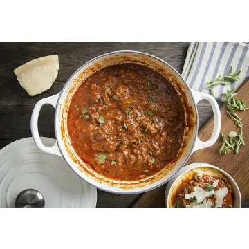 Le Creuset 5.5 Qt Round Dutch Oven - White Cast Iron