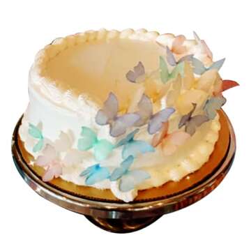 Edible Butterflies for Cake Decorating Set of 24-2" Big Size Cake and Cupcake Toppers, Butterfly Cake Toppers