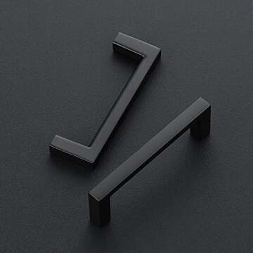 Ravinte 10 Pack Matte Black Cabinet Pulls - Stylish Kitchen Handles