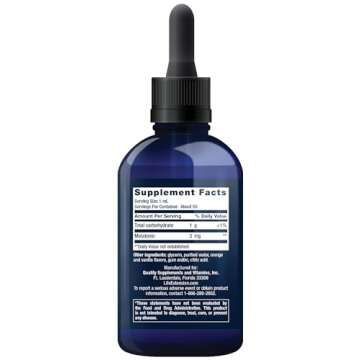 Life Extension Fast-Acting Liquid Melatonin – Sleep & Cellular Health Support Supplement – Glute...