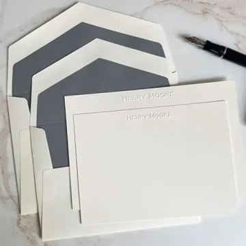 Elegant Personalized Embossed Stationery Set - 100 Pieces