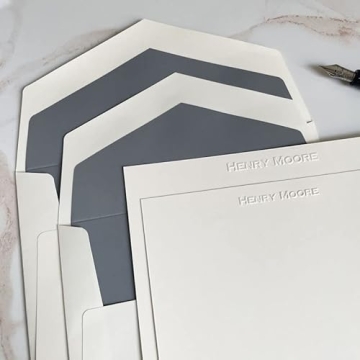 Elegant Personalized Embossed Stationery Set - 100 Pieces