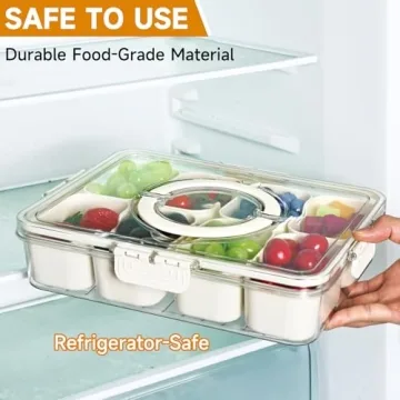 Yuroochii 8-Compartment Snack Box Portable with Lid