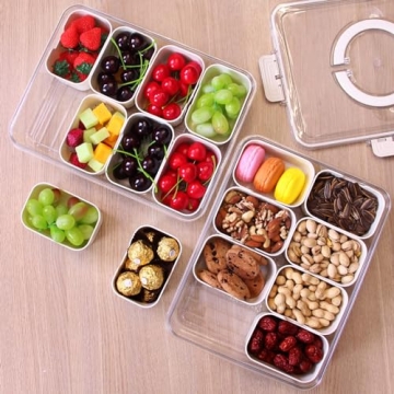 Yuroochii 8-Compartment Snack Box Portable with Lid