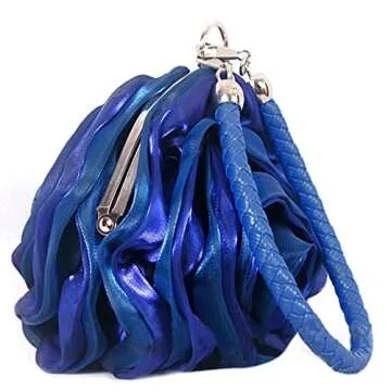 Goclothod Rose Shaped Satin Clutch for Women