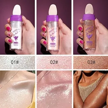 3 Colors Highlighter Powder Stick Set for Shimmering Glow