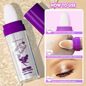 3 Colors Highlighter Powder Stick Set for Shimmering Glow