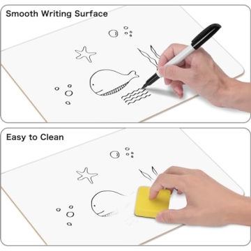 BainGesk 32 Pack Mini White Boards for Students and Teachers