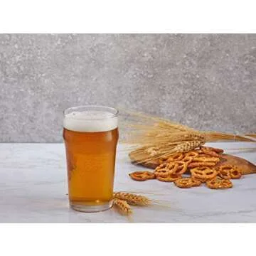 JoyJolt Grant 19oz Beer Pint Glasses Set of 4. Large Beer Pint Glass Capacity in a Traditional Pub Drinking Glasses Design. Oversized Beer Glasses Set for Guinness, Stout, and Big Craft Beer Glasses