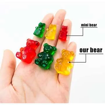Large Gummy Bear Mold Candy Molds, Silicone Gummy Molds Chocolate Molds BPA Free with 3 Droppers, Set of 3