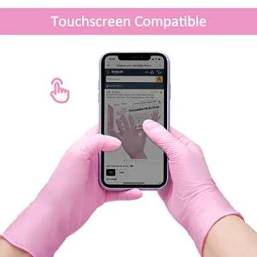 SwiftGrip Pink Nitrile Gloves for Cleaning & Beauty Tasks