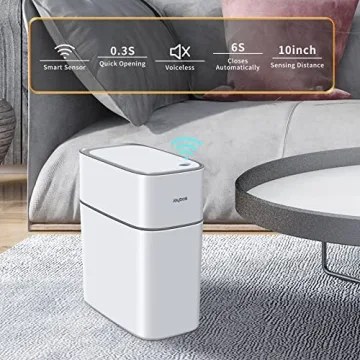 MOPUP Touchless Motion Sensor Trash Can for Small Spaces