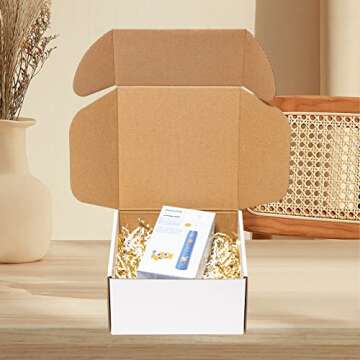 Wowxyz 8x8x4" Shipping Boxes 25 Pack White Corrugated Cardboard Mailing Boxes for Small Business - Literature Mailer Packaging Supplies