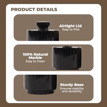 Elegant Marble Salt Cellar for Kitchen Décor and Storage